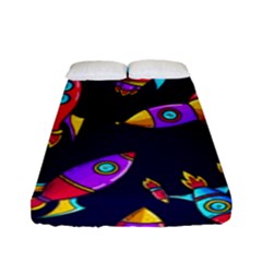 Space Patterns Fitted Sheet (full/ Double Size) by Vaneshart