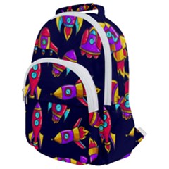 Space Patterns Rounded Multi Pocket Backpack by Vaneshart