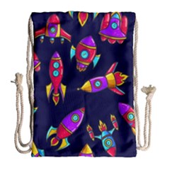 Space Patterns Drawstring Bag (large) by Vaneshart