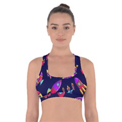 Space Patterns Cross Back Sports Bra by Vaneshart