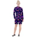 Space Patterns Button Long Sleeve Dress View2