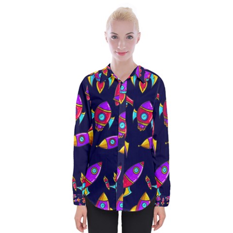 Space Patterns Womens Long Sleeve Shirt by Vaneshart