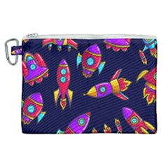 Space Patterns Canvas Cosmetic Bag (xl) by Vaneshart