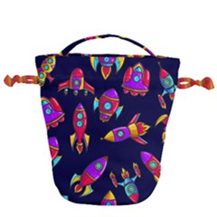 Space Patterns Drawstring Bucket Bag by Vaneshart