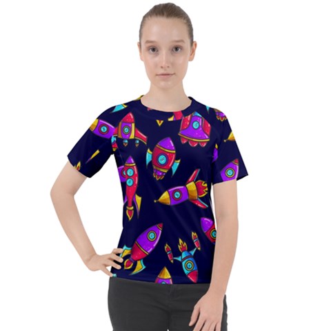 Space Patterns Women s Sport Raglan Tee by Vaneshart