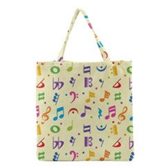 Seamless Pattern Musical Note Doodle Symbol Grocery Tote Bag by Vaneshart