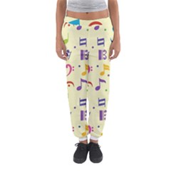 Seamless Pattern Musical Note Doodle Symbol Women s Jogger Sweatpants by Vaneshart