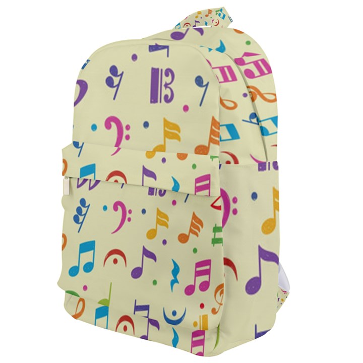 Seamless Pattern Musical Note Doodle Symbol Classic Backpack