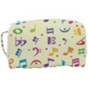 Seamless Pattern Musical Note Doodle Symbol Toiletries Pouch View3