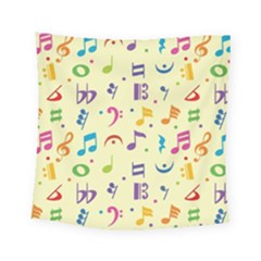 Seamless Pattern Musical Note Doodle Symbol Square Tapestry (small) by Vaneshart