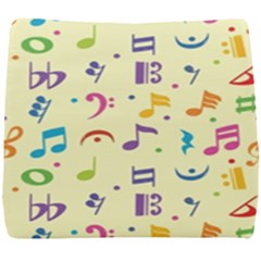 Seamless Pattern Musical Note Doodle Symbol Seat Cushion by Vaneshart