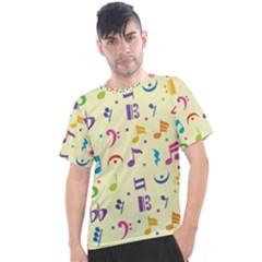 Seamless Pattern Musical Note Doodle Symbol Men s Sport Top by Vaneshart