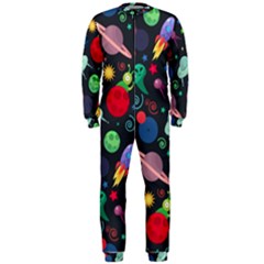 Cosmos Ufo Concept Seamless Pattern Onepiece Jumpsuit (men)  by Vaneshart