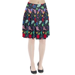 Cosmos Ufo Concept Seamless Pattern Pleated Skirt by Vaneshart