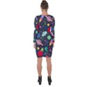 Cosmos Ufo Concept Seamless Pattern Asymmetric Cut-Out Shift Dress View2