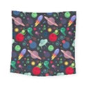 Cosmos Ufo Concept Seamless Pattern Square Tapestry (Small) View1