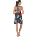 Cosmos Ufo Concept Seamless Pattern Show Some Back Chiffon Dress View2