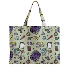 Hand Drawn Pattern School Zipper Mini Tote Bag by Vaneshart