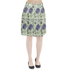 Hand Drawn Pattern School Pleated Skirt by Vaneshart