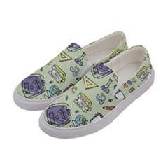 Hand Drawn Pattern School Women s Canvas Slip Ons by Vaneshart