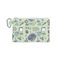 Hand Drawn Pattern School Canvas Cosmetic Bag (small) by Vaneshart