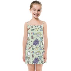 Hand Drawn Pattern School Kids  Summer Sun Dress by Vaneshart