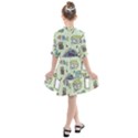 Hand Drawn Pattern School Kids  All Frills Chiffon Dress View2