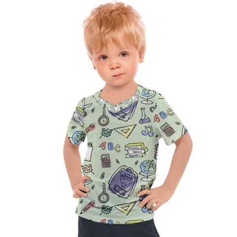 Hand Drawn Pattern School Kids  Sports Tee by Vaneshart