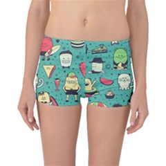 Seamless Pattern With Funny Monsters Cartoon Hand Drawn Characters Unusual Creatures Boyleg Bikini Bottoms by Vaneshart