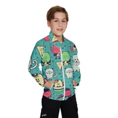 Seamless Pattern With Funny Monsters Cartoon Hand Drawn Characters Unusual Creatures Kids  Windbreaker by Vaneshart