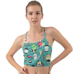 Seamless Pattern With Funny Monsters Cartoon Hand Drawn Characters Unusual Creatures Mini Tank Bikini Top by Vaneshart