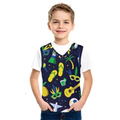 Seamless Brazilian Carnival Pattern With Musical Instruments Kids  Sportswear by Vaneshart