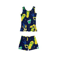 Seamless Brazilian Carnival Pattern With Musical Instruments Kids  Boyleg Swimsuit by Vaneshart