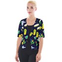 Seamless Brazilian Carnival Pattern With Musical Instruments Cropped Button Cardigan View1