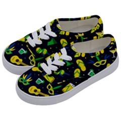 Seamless Brazilian Carnival Pattern With Musical Instruments Kids  Classic Low Top Sneakers by Vaneshart