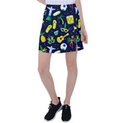 Seamless Brazilian Carnival Pattern With Musical Instruments Tennis Skirt by Vaneshart