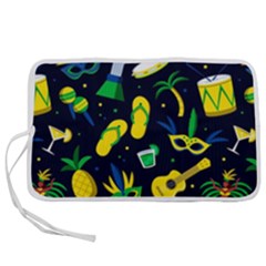 Seamless Brazilian Carnival Pattern With Musical Instruments Pen Storage Case (s) by Vaneshart