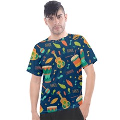 Brazil Musical Instruments Seamless Carnival Pattern Men s Sport Top by Vaneshart