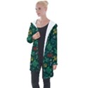 Guitars Musical Notes Seamless Carnival Pattern Longline Hooded Cardigan View1