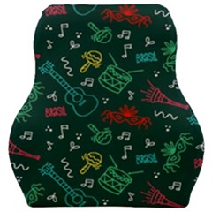 Guitars Musical Notes Seamless Carnival Pattern Car Seat Velour Cushion  by Vaneshart