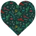 Guitars Musical Notes Seamless Carnival Pattern Wooden Puzzle Heart View1