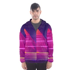 Egyptian Pyramids Night Landscape Cartoon Men s Hooded Windbreaker by Vaneshart