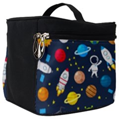 Big Set Cute Astronauts Space Planets Stars Aliens Rockets Ufo Constellations Satellite Moon Rover V Make Up Travel Bag (big) by Vaneshart