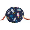 Big Set Cute Astronauts Space Planets Stars Aliens Rockets Ufo Constellations Satellite Moon Rover V Drawstring Bucket Bag View3