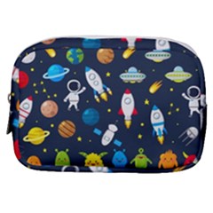 Big Set Cute Astronauts Space Planets Stars Aliens Rockets Ufo Constellations Satellite Moon Rover V Make Up Pouch (small) by Vaneshart