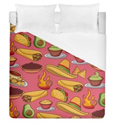 Seamless Pattern Mexican Food Hat Traditional Duvet Cover (queen Size) by Vaneshart