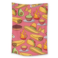 Seamless Pattern Mexican Food Hat Traditional Large Tapestry by Vaneshart