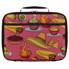 Seamless Pattern Mexican Food Hat Traditional Full Print Lunch Bag