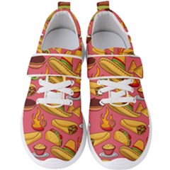 Seamless Pattern Mexican Food Hat Traditional Men s Velcro Strap Shoes by Vaneshart