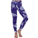 Space Sketch Seamless Pattern Kids  Lightweight Velour Classic Yoga Leggings View1